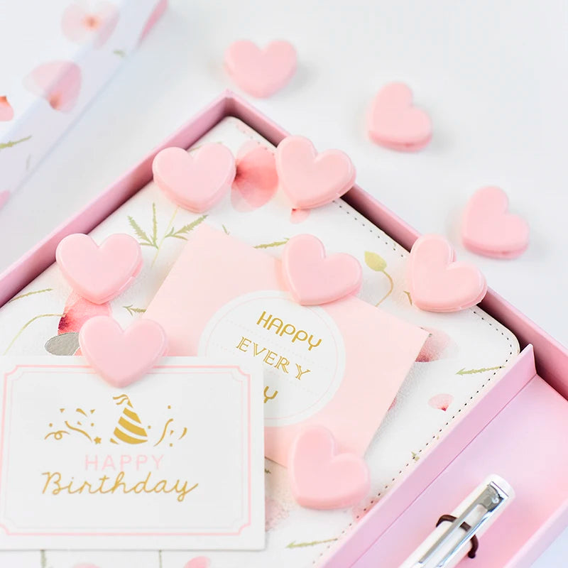 10 pcs Pink love decoration clips