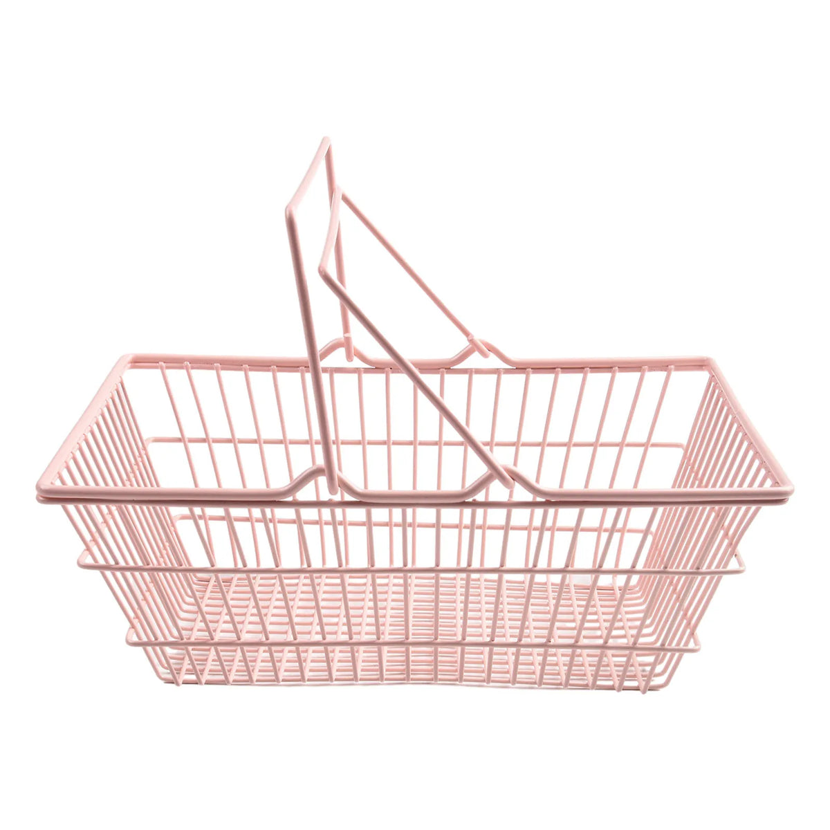 Pink Metal Basket with Handles, without Ribbon