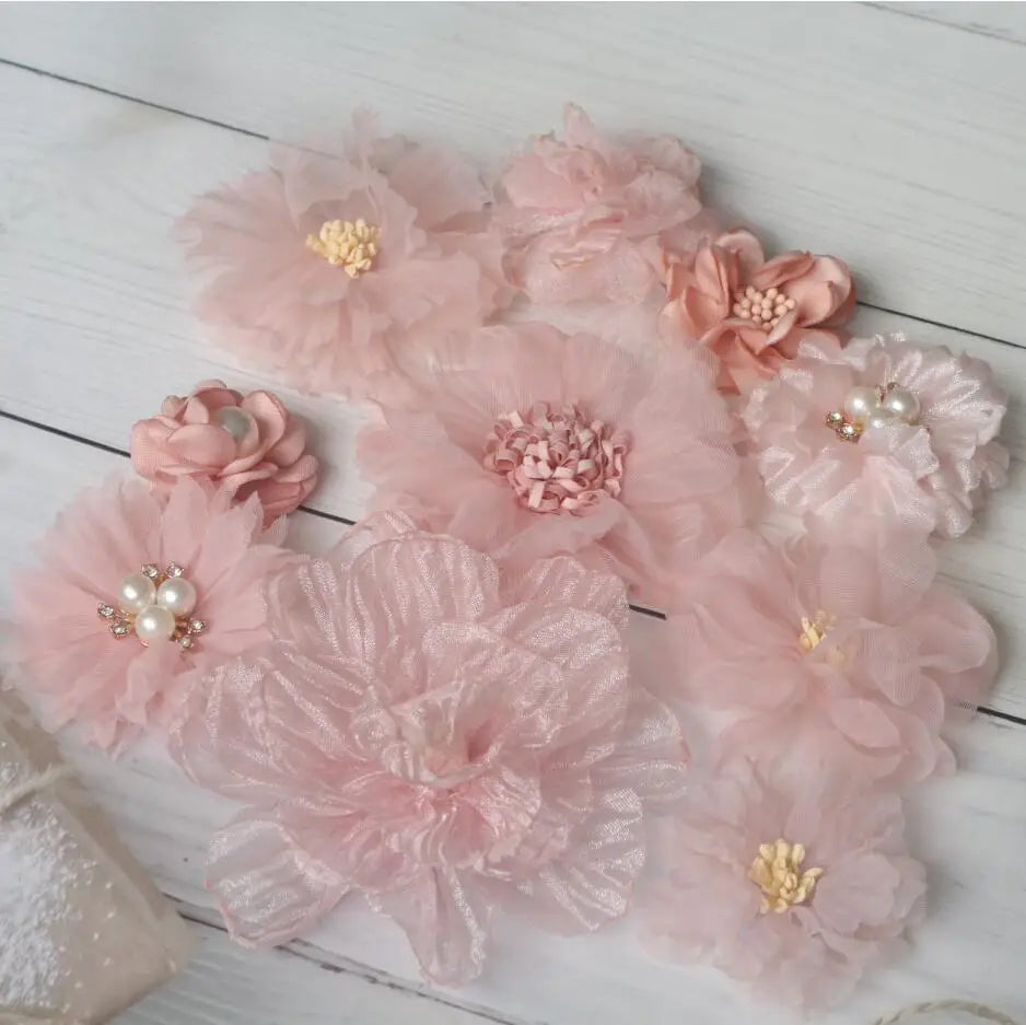 10PCS Pink flowers For Wedding and decoration