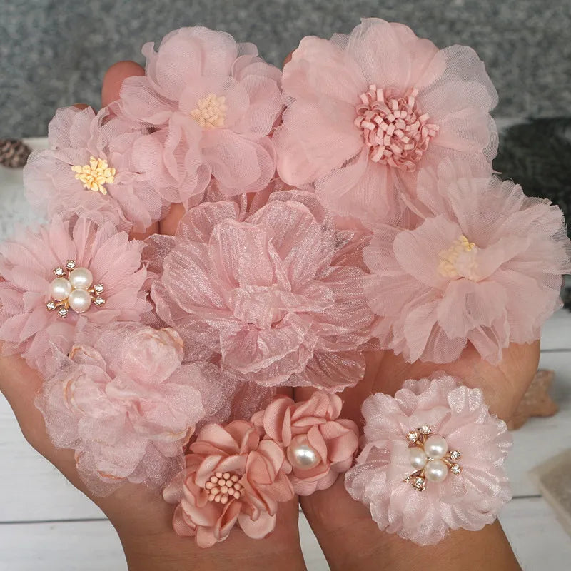 10PCS Pink flowers For Wedding and decoration