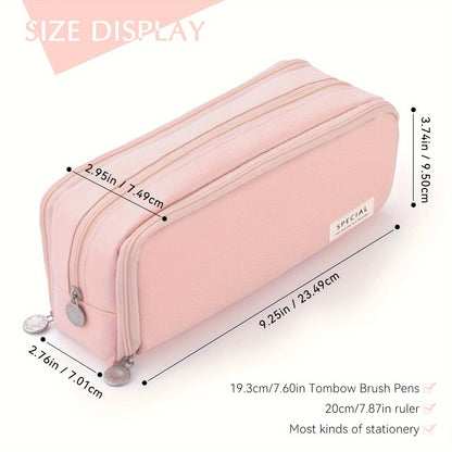 Pinkes Etui mit mehreren Fächern