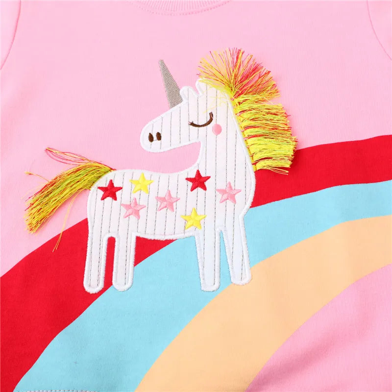 Unicorn Pink Girls Sweatshirt